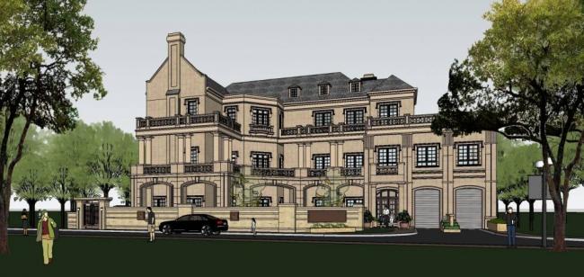 Sketchup别墅模型|独栋别墅,法式古典风格 Sketchup别墅模型|独栋别墅,法式古典风格