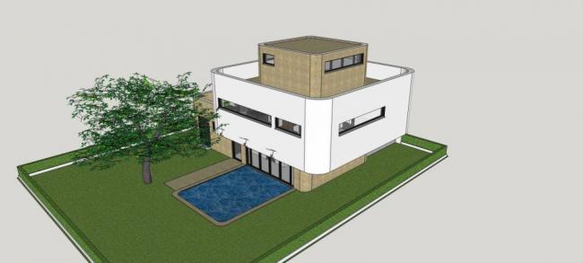 Sketchup别墅模型|独栋别墅,现代风格 Sketchup别墅模型|独栋别墅,现代风格