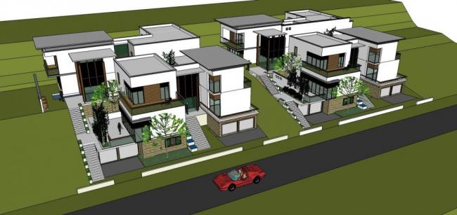 Sketchup别墅模型|独栋别墅,现代风格 Sketchup别墅模型|独栋别墅,现代风格