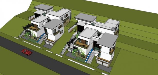 Sketchup别墅模型|独栋别墅,现代风格 Sketchup别墅模型|独栋别墅,现代风格
