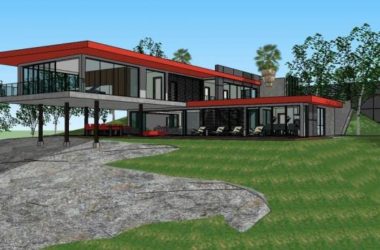 Sketchup别墅模型|多层会所，独栋别墅，现代风格-BIM建筑网