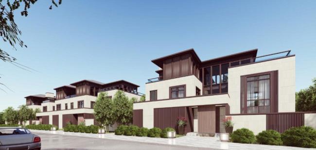 Sketchup别墅模型|联排别墅,现代风格 Sketchup别墅模型|联排别墅,现代风格