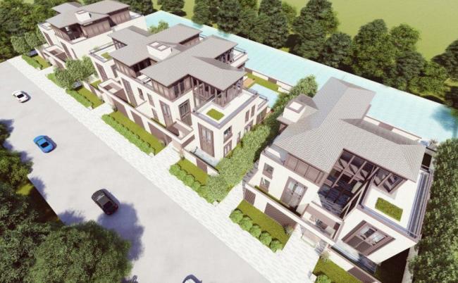 Sketchup别墅模型|联排别墅,现代风格 Sketchup别墅模型|联排别墅,现代风格