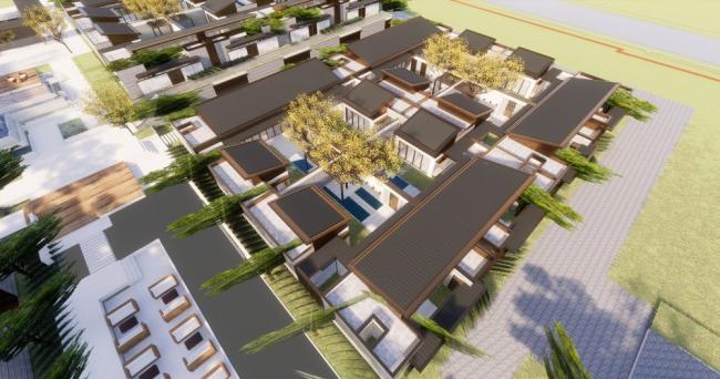 Sketchup别墅模型|联排别墅群,现代风格 Sketchup别墅模型|联排别墅群,现代风格