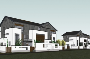 Sketchup别墅模型|叠拼别墅住宅，仿古，中式风格-BIM建筑网