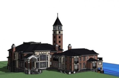 Sketchup别墅模型|多层别墅，欧式古典风格-BIM建筑网