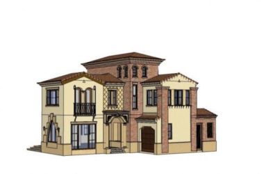 Sketchup别墅模型|地中海风格，西班牙别墅-BIM建筑网
