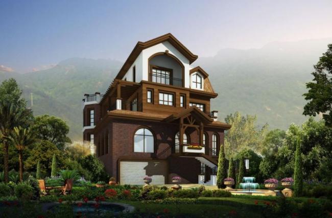 Sketchup别墅模型|独栋别墅,英式古典风格 Sketchup别墅模型|独栋别墅,英式古典风格