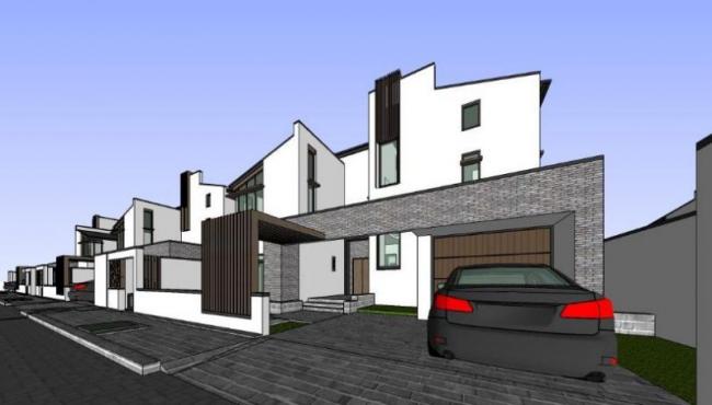 Sketchup别墅模型|徽派别墅,新中式风格 Sketchup别墅模型|徽派别墅,新中式风格