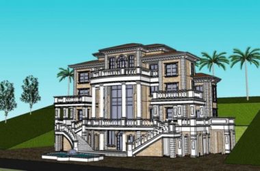 Sketchup别墅模型|独栋别墅，西班牙，古典风格，地中海-BIM建筑网