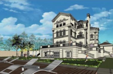 Sketchup别墅模型|独栋别墅，欧式古典风格，居住建筑-BIM建筑网