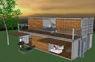 Sketchup别墅模型|集装箱别墅，现代风格-BIM建筑网