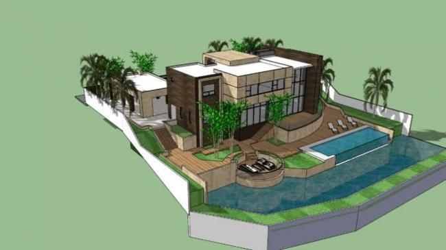 Sketchup别墅模型|独栋别墅,现代风格 Sketchup别墅模型|独栋别墅,现代风格