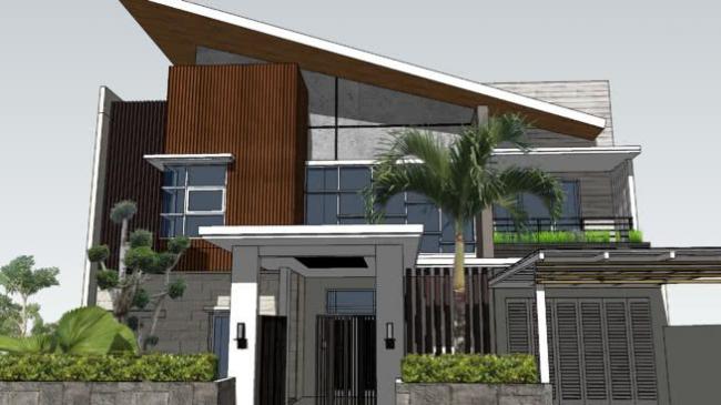 Sketchup别墅模型|独栋别墅,现代风格 Sketchup别墅模型|独栋别墅,现代风格