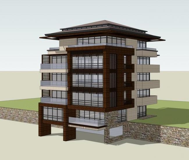 Sketchup别墅模型|新中式风格,多层别墅 Sketchup别墅模型|新中式风格,多层别墅