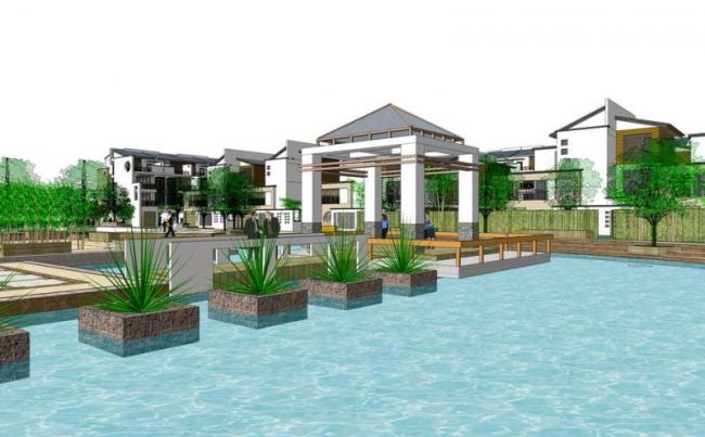 Sketchup别墅模型|别墅群,新中式风格 Sketchup别墅模型|别墅群,新中式风格