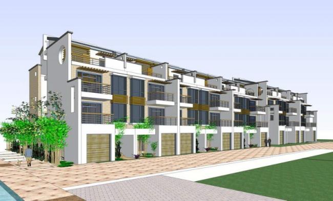 Sketchup别墅模型|别墅群,新中式风格 Sketchup别墅模型|别墅群,新中式风格