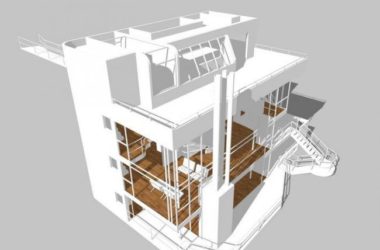 Sketchup别墅模型|Douglas House，海边独栋别墅，现代风格-BIM建筑网