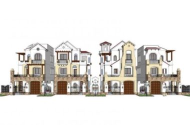 Sketchup别墅模型|联排别墅，古典风格，西班牙风格-BIM建筑网