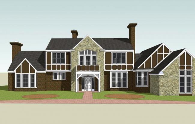 Sketchup别墅模型|独栋别墅,法式古典风格 Sketchup别墅模型|独栋别墅,法式古典风格