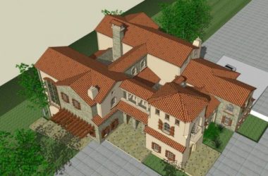 Sketchup别墅模型|独栋别墅，西班牙古典风格-BIM建筑网