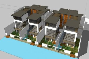 Sketchup别墅模型|联排别墅，现代风格-BIM建筑网