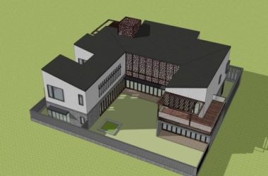 Sketchup别墅模型|独栋别墅，新中式风格-BIM建筑网