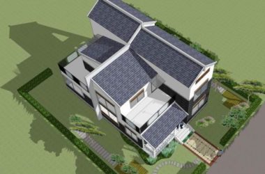 Sketchup别墅模型|独栋别墅，叠拼，中式风格-BIM建筑网