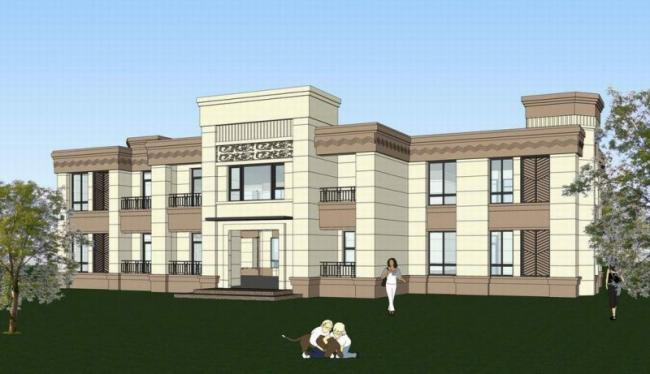 Sketchup别墅模型|别墅会所,新古典风格 Sketchup别墅模型|别墅会所,新古典风格