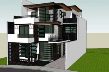 Sketchup别墅模型|独栋别墅，现代风格-BIM建筑网