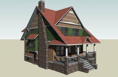 Sketchup别墅模型|独栋别墅，平房小屋，古典风格-BIM建筑网