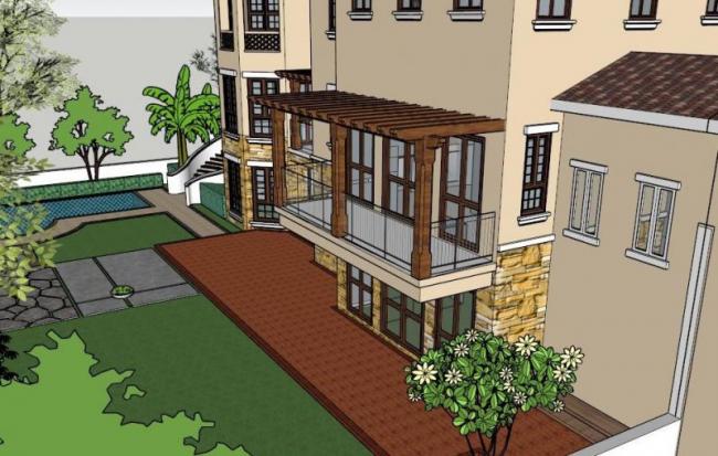 Sketchup别墅模型|叠拼别墅,古典风格 Sketchup别墅模型|叠拼别墅,古典风格