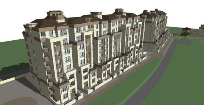 Sketchup别墅模型|联排别墅,新古典风格 Sketchup别墅模型|联排别墅,新古典风格