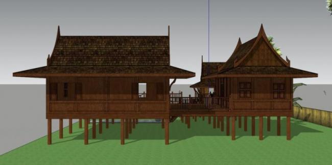 Sketchup别墅模型|南方别墅,古典风格 Sketchup别墅模型|南方别墅,古典风格