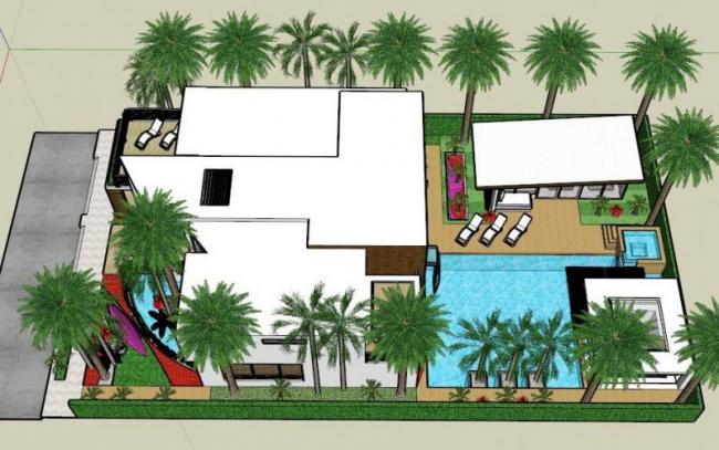 Sketchup别墅模型|独栋别墅,现代风格 Sketchup别墅模型|独栋别墅,现代风格
