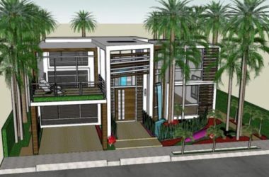 Sketchup别墅模型|独栋别墅，现代风格-BIM建筑网