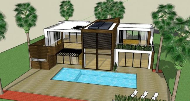 Sketchup别墅模型|独栋别墅,现代风格 Sketchup别墅模型|独栋别墅,现代风格