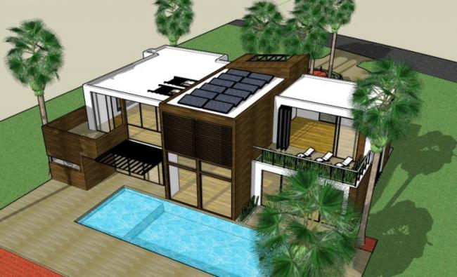 Sketchup别墅模型|独栋别墅,现代风格 Sketchup别墅模型|独栋别墅,现代风格