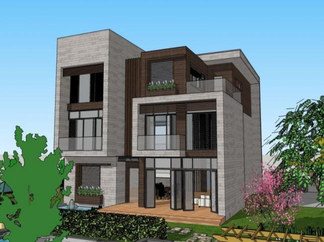 Sketchup别墅模型|独栋别墅,现代风格 Sketchup别墅模型|独栋别墅,现代风格