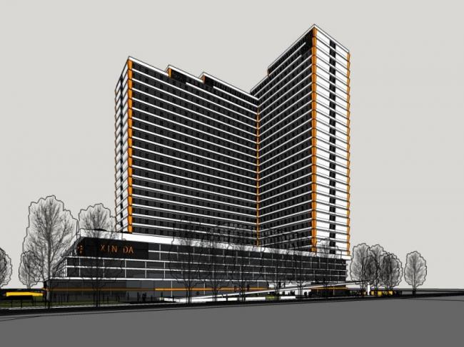 Sketchup别墅模型|高层办公楼,现代风格 Sketchup别墅模型|高层办公楼,现代风格