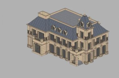 Sketchup别墅模型|多层别墅，古典风格-BIM建筑网