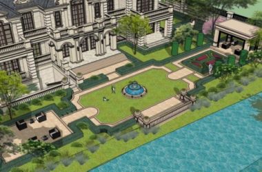 Sketchup别墅模型|叠拼别墅，法式古典风格-BIM建筑网