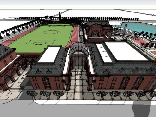 Sketchup别墅模型|多层体育馆,古典风格 Sketchup别墅模型|多层体育馆,古典风格