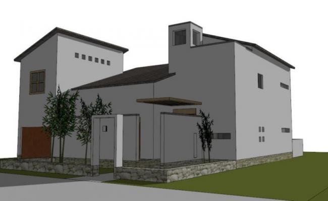 Sketchup别墅模型|独栋别墅,现代风格 Sketchup别墅模型|独栋别墅,现代风格