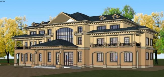 Sketchup别墅模型|叠拼别墅,古典风格 Sketchup别墅模型|叠拼别墅,古典风格