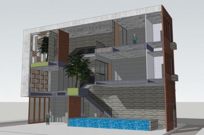 Sketchup别墅模型|独栋别墅,现代风格 Sketchup别墅模型|独栋别墅,现代风格