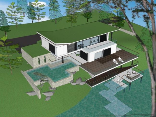 Sketchup别墅模型|独栋别墅,现代风格 Sketchup别墅模型|独栋别墅,现代风格