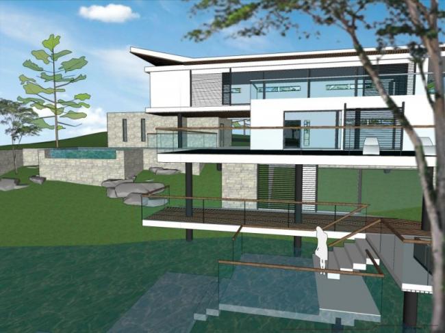 Sketchup别墅模型|独栋别墅,现代风格 Sketchup别墅模型|独栋别墅,现代风格