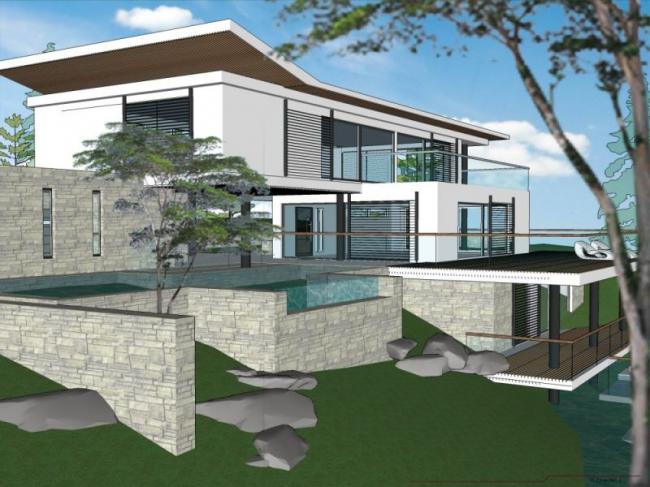 Sketchup别墅模型|独栋别墅,现代风格 Sketchup别墅模型|独栋别墅,现代风格