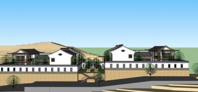 Sketchup别墅模型|别墅,中式风格 Sketchup别墅模型|别墅,中式风格